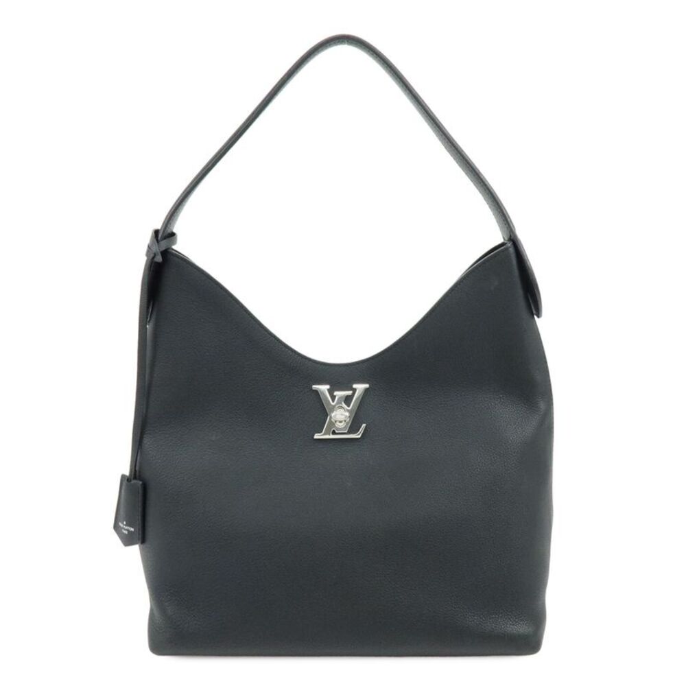 Louis Vuitton Lockme Hobo Leather Black Leather Shoulder Bag Bag